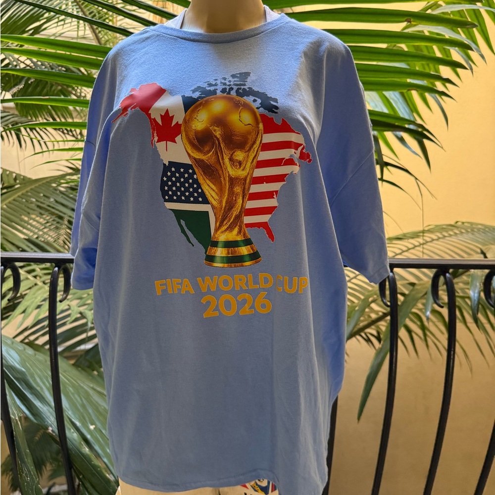 FIFA World Cup 2026 Light Blue Graphic Men's Tee